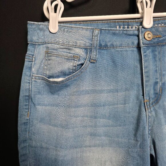 Hydraulic Nolita Jeans Womens 14 Mid Rise Curvy Ankle Skinny Leopard Fur Cuff - Picture 4 of 11